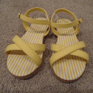 *EUC* Yellow & cork sole sandal